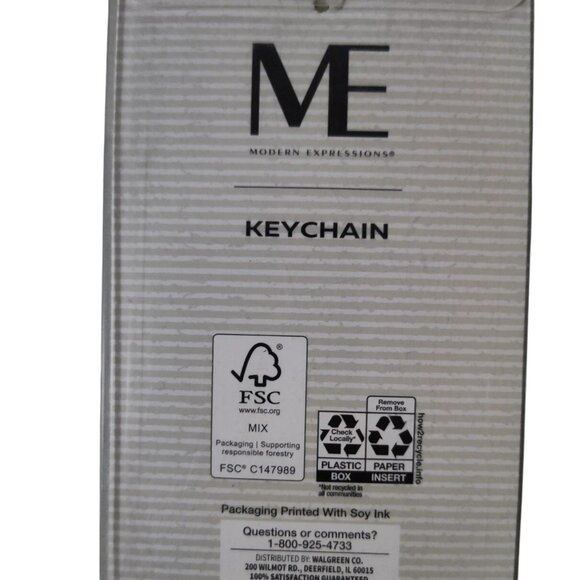 Modern Expressions Keychain – Letter “M” Brown Marble Tassel Fob - Picture 3 of 3